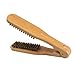 Vktech DIY Salon Hairdressing Hair Straightener Wooden Anti-static Dual-Brush Comb