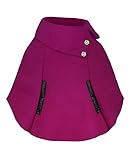 Girls Poncho Diamante Button Detail Asymmetrical Cape Top