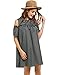 Zeagoo Women's Casual Cold Shoulder Ruffle Sleeves Shift Dress