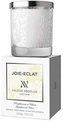 Valeur Absolue Joie-ECLAT Scented Candle | Uniquely Crafted to Promote a Joyful Space| Citrusy & Sweet | Handmade in Southern France | 7.1 Ounces