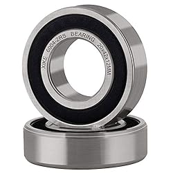 XiKe 2 Pcs 6004-2RS Double Rubber Seal Bearings