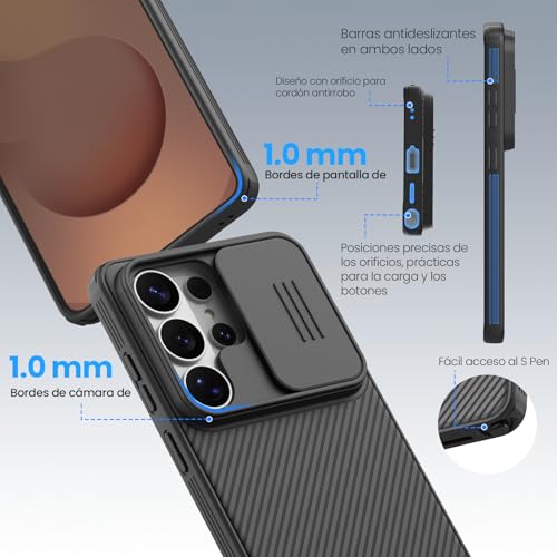 Nillkin CamShield Pro Case for Galaxy S26 Ultra 5G, with Camera Slider Protection, Slim Shockproof Case for Samsung Galaxy S26 Ultra 6.9" (Black)
