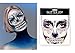 Skull Face Jewels Day of the Death Face Gems for Halloween Face Decals,6-Pack