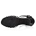 GetMine Women's Professional Latin Dance Shoes Satin Salsa Ballroom Wedding Dancing Shoes 2.4'' Heel Black, 7