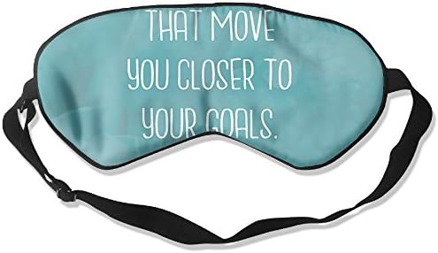 KOLP Do Things Creative Words Design Super-smooth Eye Mask Natural Silk Sleeping Mask Soft Blindfold Eyeshade Comfortable Eyepatch With Adjustable Head Strap For Women Men And Youth