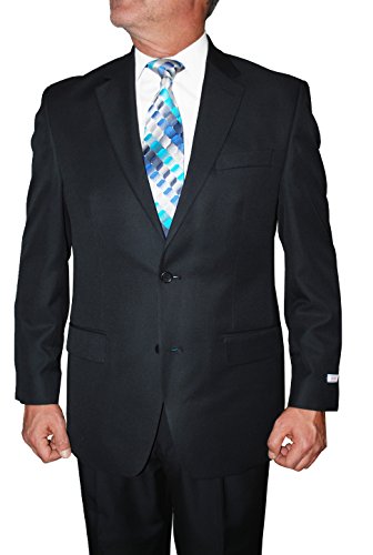 IZOD Suit Set Black Solid Flat Front Two Button New Men’s Suit Set