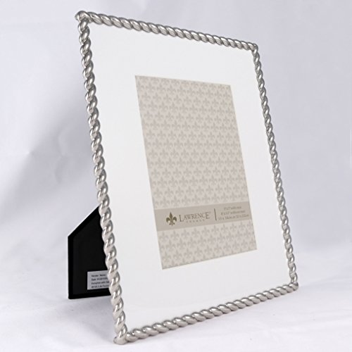 Lawrence Frames 710080 5 by 7-Inch Silver Metal Rope Picture Frame, 8 by 10-Inch Matted - //medicalbooks.filipinodoctors.org