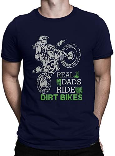 FERANOID Graphic Printed Tshirts for Mens (Real Dads Ride Dirt Bike Graphic Printed T Shirt for Men,Slogan Tshirts for Men,T Shirt for Men Casual, T Shirts for Mens)