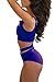 Prograce Women's Sexy Criss Cross High Waisted Bandage 2PCS Bikini Set, L Sapphire Blue