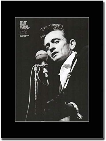 gasolinerainbows - Johnny Cash - The Eye of The Storm - Matted Mounted Magazine Promotional Artwork on a Black Mount