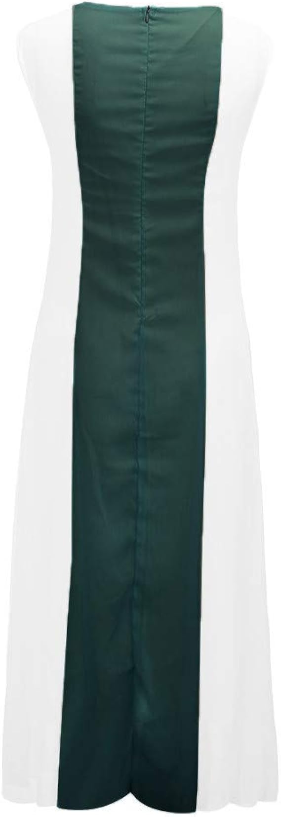 Amazon レディース 夏 春 秋 ファッションノースリーブ 肩だし パッチワーク ロング マキシ丈 ワンピース シフォン Aライン タンク 切り替え ストレート ルーズ サンドレス ハイウエスト 大きいサイズ 着痩せ カジュアル 女子会 日常 パーティー ワンピース