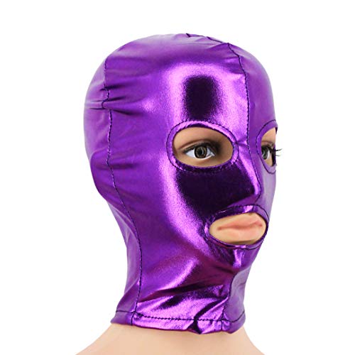 Vimoisa Metallic Cycling Face Neck Mask Hat Ultra Balaclava Hood(Purple) - Thumbnail 4