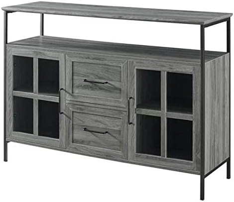 Amazon Com Narrow Buffet Cabinet China Cabinets For Dining Room Slate Gray 48 Wide Welcome Storage Addition To Your Entryway Living Room Or Dining Room Buffets Sideboards