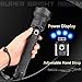 MODOAO Powerful LED Tactical Flashlight CREE XHP70 USB Rechargeable Super Bright Waterproof Zoomable Torch (battery included) 1500-2000 High Lumens 3 light modes for Camping, Hiking, Emergency