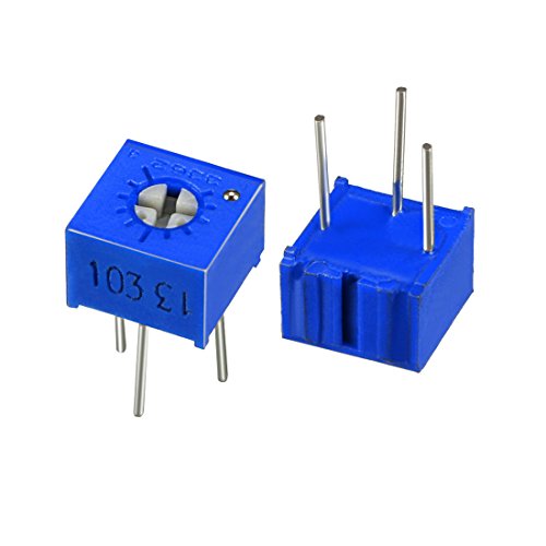 uxcell Resistors 10k Ohm Top Adjustment Horizontal Cermet Potentiometer 2 Pcs