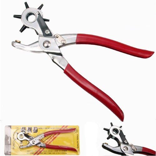 Hand Tool Hole Punches Circle Punch Leather Revolving Hole Punch Heavy Duty 6 Size Pliers Punch Belt Holes Tool Hot 1pcs