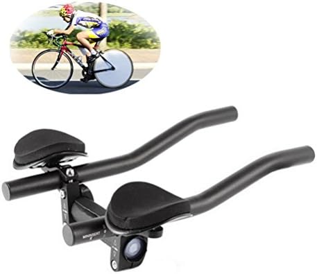 Bicycle Rest Bar TT Handle Bars Tri Bars Relaxlation Handlebars Triathlon Aero Bicycle Aluminum Alloy Arm Rest Bike for Road Mountain Bike Cycling Race MTB Relax Rest Break