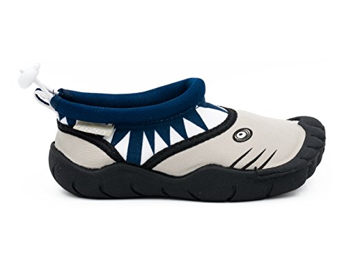 Fresko Toddler Shark Water Aqua Shoes with Toes, T1524, Navy, 8 M US Toddler