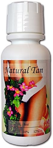 Natural Tan 8 oz bottle of 12% Dark DHA Sunless Airbrush Spray Tanning Solution
