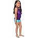 STRETCH IS COMFORT Girl's Cotton Mermaid Seashell Sparkly Ariel Tank Top Purple Small