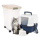 IRIS USA Cat Owner Starter Kit with Jumbo Litter Box