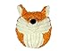 HuggleHounds Plush, Durable Squooshie Foxy Ball, Orange