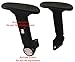Height Adjustable Office Chair Armrest w/ Arm Pads (Pair) S4761-K - Replacement Arms