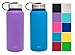 Simple Modern 32oz Summit Water Bottle 2 Pack - Two Vacuum Insulated 18/8 Stainless Steel Wide Mouth Hydro Travel Mugs - Powder Coated Double-Walled Flask - Lilac Purple/Sky Blue