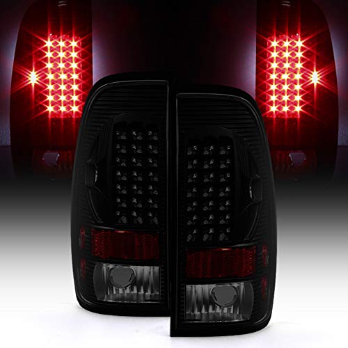 ACANII – For Black Smoke 1999-2007 Ford F250 Superduty 97-03 F150 LED Tail Lights Brake Lamps