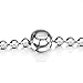 Amberta Italian Sterling Silver Anklet for Women 925 | Adjustable Ankle Bracelets for Women Beaded Heart Summer Jewelry: Beaded