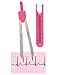 EKG ECG Nurse or Doctor Caliper for Measuring Electrocardiographs (pink)