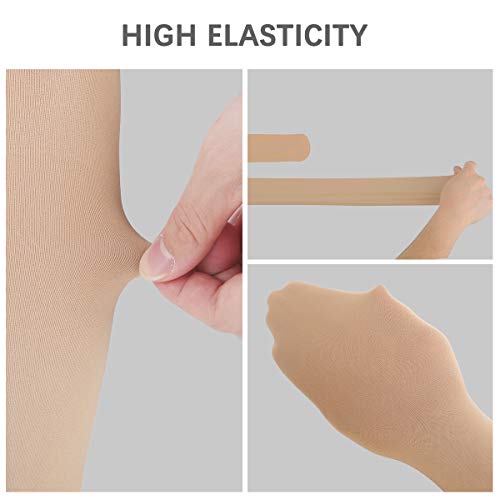 Bosowos Girls Footed Tights Dance Tights Ultra Soft Ballet Leggings for Kids Women 2 Pairs Suntan L - Thumbnail 3
