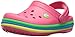 Crocs Unisex-Child Crocband Rainbow Band Clogs, Paradise Pink, 9 Toddler