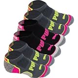 Puma Women's No Show All Sport Athletic Socks 6-Pair (Gray/Black)