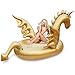 Geekper Inflatable Giant Golden Dragon Pool Floats, 104.3 x 49.2 x 78.8 inch Party Toys for Adults Kids, Outdoor Vacation Beach Loungers Lake Ride-ons River Raft