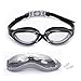 Bezzee-Pro Clear Lens Swimming Goggles No Leak Watertight Adjustable Silicone Head Strap Fogless UV Protection PC Lenses Adult Men Women Swim Goggles with Swimming Ear Plugs and Goggles Carrying Case