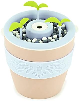 Dealetech Ultrasonic Anion Potted Plant Humidifier DIY 200ML USB Essential Oil Diffuser with 2 Mist Mode Auto-timing and Auto Power-off Function (Pink)
