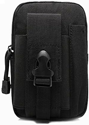 MINCHEN Multipurpose Belt Carry Case Pouch Max 6 Inch Cell Phone Holster Gadget Bag Molle tatical backpack carry pouch (Black)
