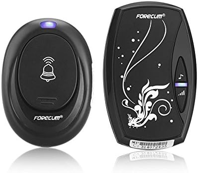 Wireless Plug-In Door Bell/ Chime Kit with 1-Push Button, 1 Remote Button Transmitter, 36 Melodies, 315Mhz 330ft Long Range Portable Waterproof Doorbell Chime Alert System