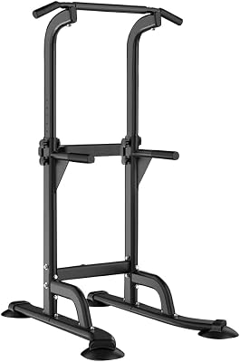 Klimmzugstange Power Tower Übung Euipment für Zuhause Fitnessstudio Dip Station Höhenverstellbar Fitness Krafttraining Dip-Stationen
