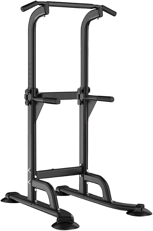 Klimmzugstange Power Tower Übung Euipment für Zuhause Fitnessstudio Dip Station Höhenverstellbar Fitness Krafttraining Dip-Stationen
