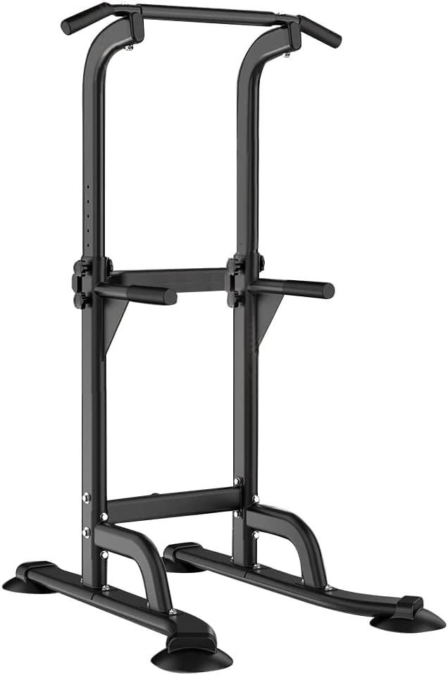 Klimmzugstange Power Tower Übung Euipment für Zuhause Fitnessstudio Dip Station Höhenverstellbar Fitness Krafttraining Dip-Stationen