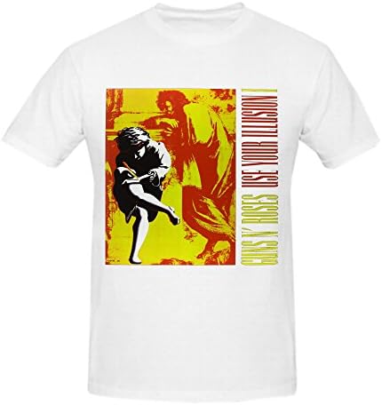 Heeloo Men's Guns N Roses Use Your Illusion I Personalized Big T Shirt White