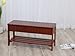 Legacy Decor Solid Wood Shoe Bench Rack with Storage Walnut Finish