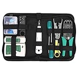 Gaobige Network Cable Repair Maintenance Tool Kit Set 11 in 1 Portable Phone Cable Crimper 8P8C 4P4C 6P6C Connectors RJ45 RJ11 Cat5 Cat6 Cable Tester