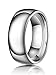 Just Lsy 8mm Titanium Rings Plain Dome High Polished Silver Wedding Band in Comfort Fit for Men & Women Size 5.5-15