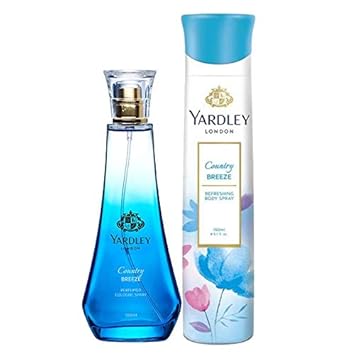 Yardley London Country Breeze Daily Wear Perfume for Women, 100ml + Yardley London Country Breeze Refreshing Deo for Women, 150ml