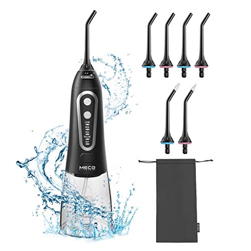 【2021 New】Oral Irrigator for Teeth, MECO Cordless Water Dental Teeth