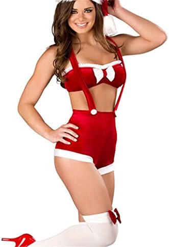 Ladies Babydoll Sexy Lingerie Underwear Party Fancy Santa Dress Xmas Claus Costume Outfit