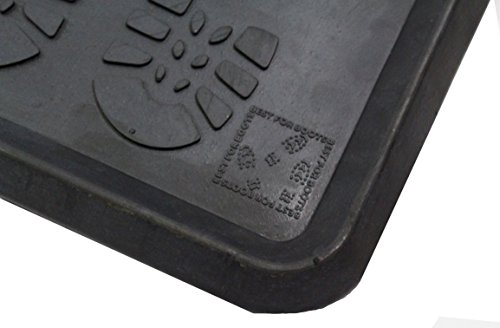 Envelor Home and Garden Rubber Snow Boot Tray All Weather Shoe Tray Indoor Outdoor Multi Purpose Plant Tray Pet Food Bowl Cat Litter Paint Tray Utility Floor Tray 16 x 30 Inches Foot Step 1 Pack